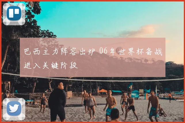 巴西主力阵容出炉 06年世界杯备战进入关键阶段
