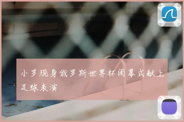 小罗现身俄罗斯世界杯闭幕式献上足球表演